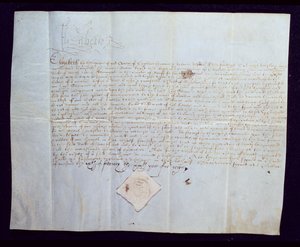 Orden de ejecución de Thomas Howard, IV Duque de Norfolk, firmada por la Reina Isabel I, 1572 de English School