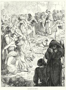 La Muerte de Esteban (grabado) de English School