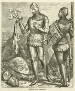 La muerte del Príncipe Negro (grabado) de English School