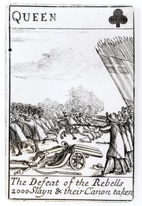 La derrota de los rebeldes en la batalla de Sedgemoor, 6 de julio de 1685 de English School
