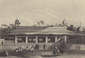 El Dewas Khan, o Salón de Audiencias, Palacio de Delhi (grabado) de English School