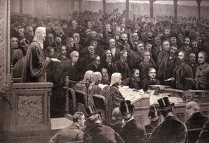 La división en la Cámara de los Comunes sobre la cuestión de la autonomía irlandesa, 