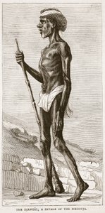 El Djangal, un salvaje de Sirgouja, ilustración de Cassells Illustrated History of England