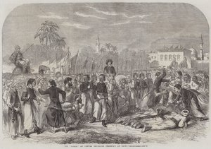 El "Doseh," una Ceremonia Religiosa Anual en El Cairo (grabado) de English School