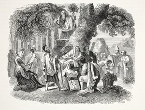 Los druidas, o la conversión de los britanos al cristianismo por Bran y sus discípulos, pub. siglo XIX de English School