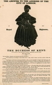 La Duquesa de Kent en la ocasión de que la princesa Victoria cumpliera 18 años