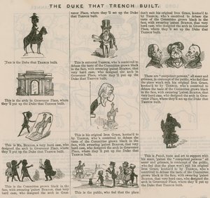 El Duque que construyó Trench; de Punch, 1846