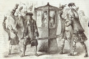 El Duque de Hamilton yendo a la Casa del Parlamento Escocés de English School