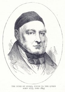 El Duque de Sussex, tío de la Reina, nacido en 1773, fallecido en 1843 de English School