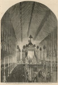 El Duque de Wellington en capilla ardiente de English School