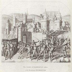 El conde de Hainaut toma y destruye Aubenton