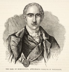 El Conde de Mornington, luego Marqués de Wellesley, ilustración de Cassells Illustrated History of India de James Grant, pub. 1879 de English School
