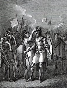 El conde de Richmond elegido rey después de la batalla de Bosworth, de 