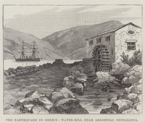 El Terremoto en Grecia, Molino de Agua cerca de Argostoli, Cefalonia de English School