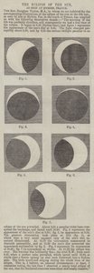 El eclipse del sol, visto en Hyeres, Francia de English School
