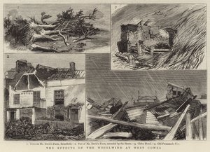 Los efectos del torbellino en West Cowes