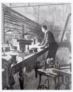 La Luz Eléctrica, Sr. Edison (1847-1931) en su Laboratorio de English School