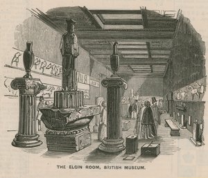 La Sala Elgin en el Museo Británico de English School