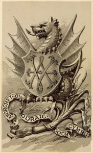 El emblema de Gales (lito)