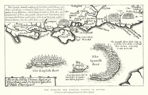 Las flotas Inglesa y Española en acción de English School