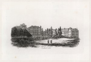 La entrada de Great Portland Street, Marylebone, Londres de English School