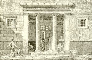 La entrada a la casa de un noble en Atenas