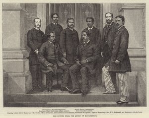 Los enviados de la Reina de Madagascar (grabado) de English School