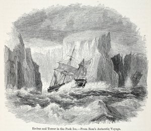 El Erebus y el Terror entre icebergs de English School