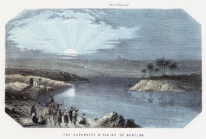 El Éufrates y las llanuras de Babilonia de English School