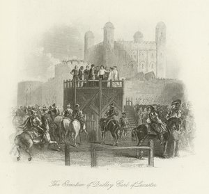 La ejecución de Dudley, Conde de Leicester de English School