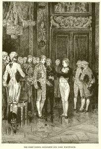 El primer cónsul Bonaparte y Lord Whitworth de English School