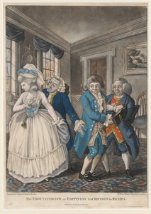 La Primera Entrevista, o la Felicidad Sacrificada a las Riquezas, 1784 de English School