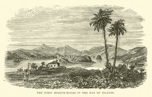 La primera casa de misión en la Bahía de las Islas de English School