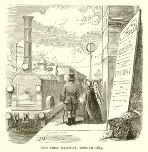 El primer ferrocarril, inaugurado en 1825
