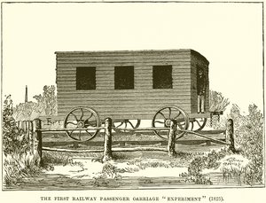 El primer experimento de vagón de pasajeros ferroviario (1825)