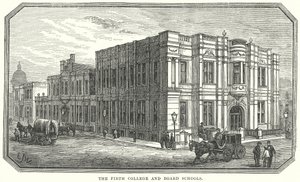 The Firth College and Board Schools (grabado) de English School