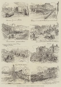 Las inundaciones en Francia (grabado) de English School