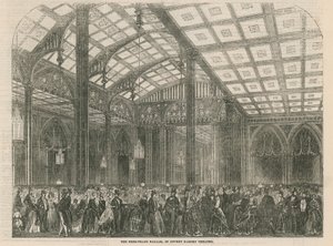 El Bazar de Libre Comercio en el Teatro Covent Garden, Londres de English School
