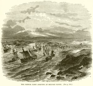 La flota francesa llegando a Milford Haven