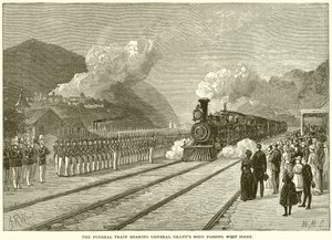 El Cortejo Fúnebre llevando el Cuerpo del General Grant pasando por West Point de English School
