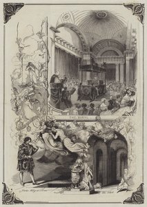El Funeral del Duque de Sussex (grabado) de English School