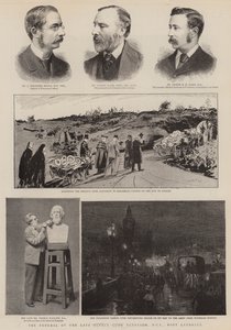 El funeral del difunto Alfred Lord Tennyson, DCL, Poeta Laureado (grabado) de English School