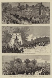 El Funeral del Difunto Príncipe Luis Napoleón (grabado) de English School