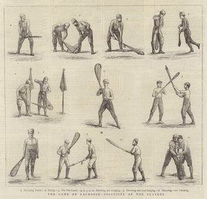 El juego de lacrosse, posiciones de los jugadores de English School