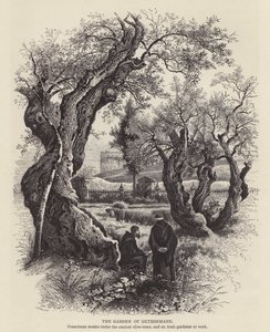 El Huerto de Getsemaní (grabado) de English School