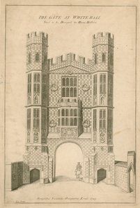La Puerta en Whitehall. Se dice que fue diseñada por Hans Holbein de English School