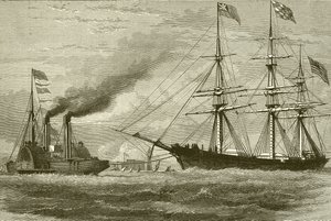 El George Griswold entrando en el Mersey de English School
