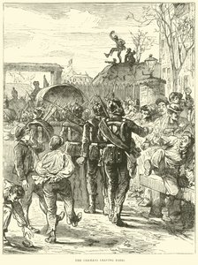 Los alemanes dejando París, marzo 1871 de English School