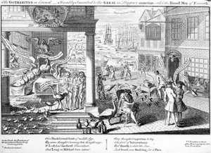 Los Gothamitas en Consejo, 1761 de English School