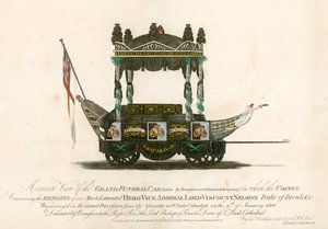 El gran coche fúnebre del Vicealmirante Lord Viscount Nelson de English School